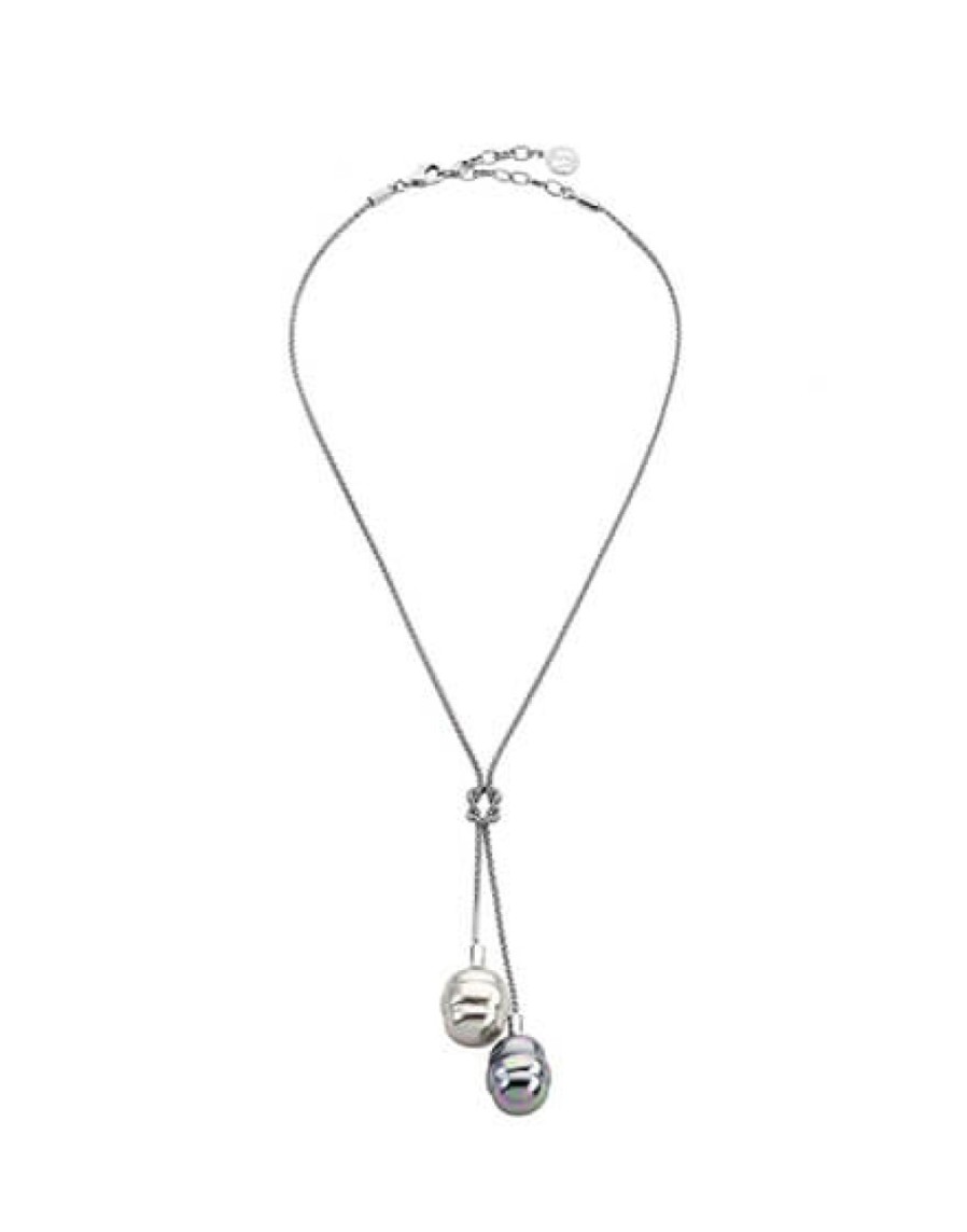 Jewelry MAJORICA Pearl Chain Necklaces | Necklace Tender With Gray And Nuage Barroque Pearls