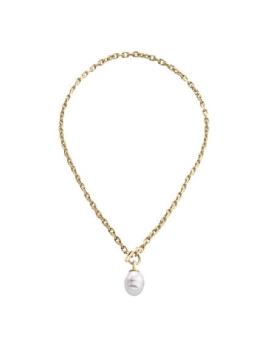 Jewelry MAJORICA Pearl Chain Necklaces | Golden Necklace Tender